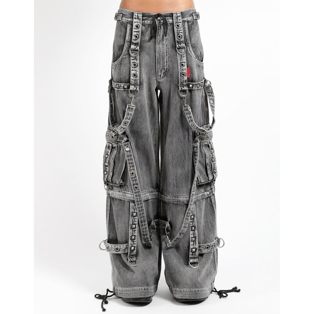 Tripp NYC - Denim Full Force Fog Wash Weite Hose - Schwarz